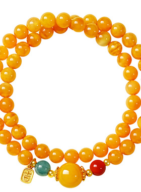 宫里上新收藏级蜜蜡多圈手串