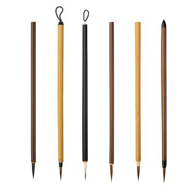 国画勾线笔专用毛笔狼毫勾线笔特细小号工笔画花枝俏叶筋笔瘦金体笔专用专业级花鸟描边水彩水粉极细中衣纹笔