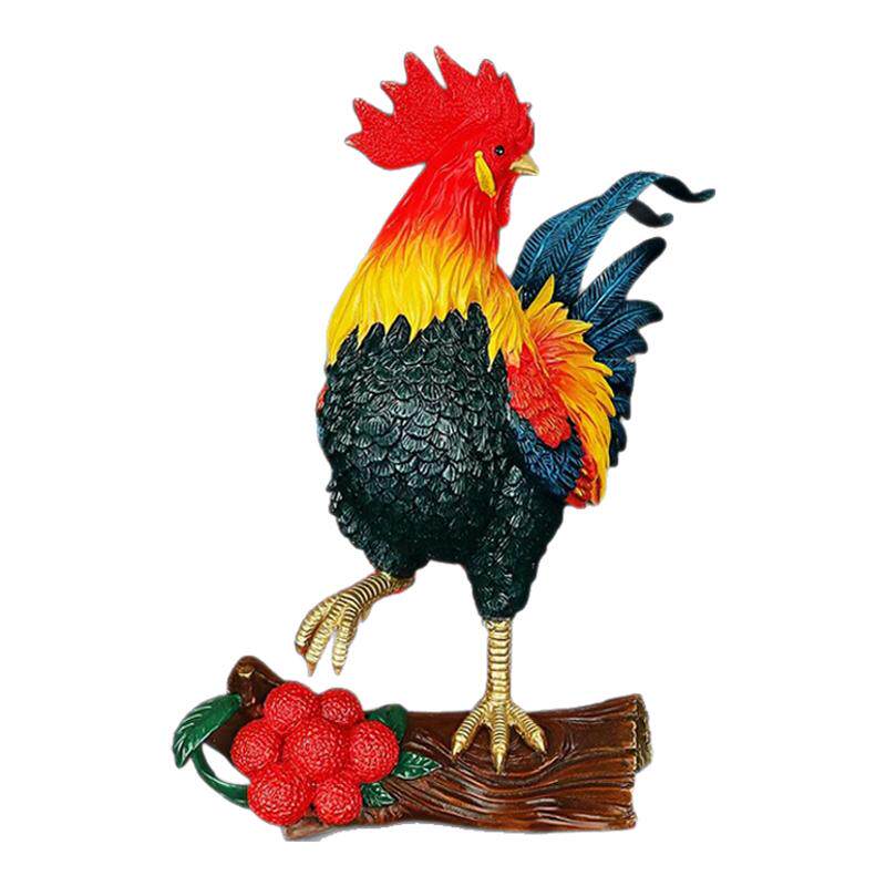 新中式大吉大利黄铜鸡摆件新年吉祥物生肖公鸡招财客厅装饰品礼品