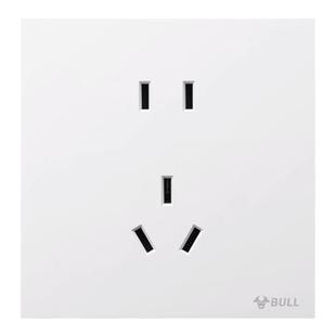 公牛超薄开关插座面板官方16a嵌入式五孔带开关插座插座面板G57灰