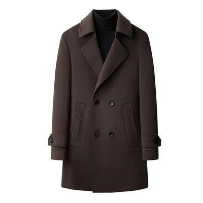 【100纯羊毛】红蜻蜓冬季男士长款毛呢大衣脱卸鹅绒内胆高端外套