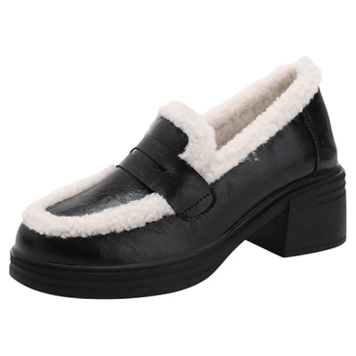 ZYIYI复古风加绒乐福鞋