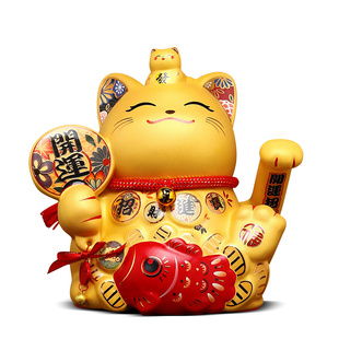 招财猫摆件自动摇手发财猫生意人店铺收银台客厅装饰品开业礼物