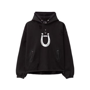 THUG CLUB美式秋冬铆钉星月水洗做旧破坏连帽衫宽松休闲流行卫衣