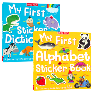 My First Alphabet Sticker Book Dictionary 我的第一本贴纸书 幼儿英语词汇练习册 字母顺序 儿童英语早教启蒙 英文原版进口图书