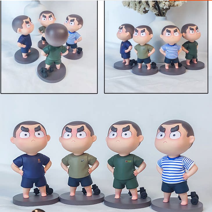 大杨漫画原创兵哥哥公仔卡通玩偶车摆件小卤蛋送徽章军人娃娃手办