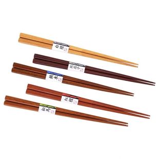 日本进口株式会社石田筷子23cm尖头家用实木防霉日式天然木筷5双