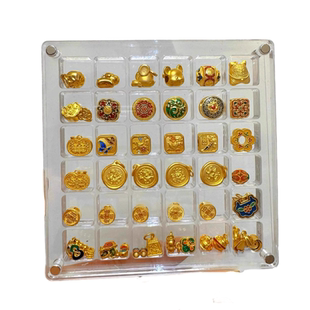 金豆豆收纳盒一克1g收纳瓶金条罐透明亚克力黄金首饰吊坠展示盒盘