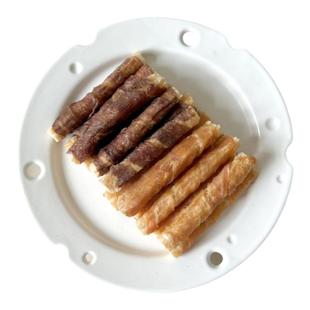 鸡鸭胸肉干三文鱼骨狗零食宠物磨牙棒补钙洁齿去口臭中小型犬泰迪