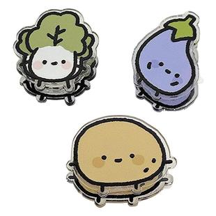 搞笑蔬菜便签夹卡通ins风高颜值双面夹亚克力PP夹收纳夹试卷夹子