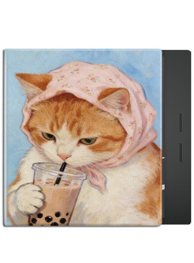 适用文石leaf5奶茶猫咪3卡通poke6趣味5s小白马p6阅读器tab8c磁吸NoteX5S个性Air4C电子书BOOX保护套电纸书壳