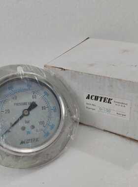 全新批量3件ACUTEK压力计0100BAR01500PSI