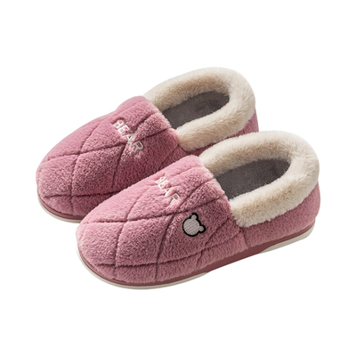 棉拖鞋女家用秋冬季天情侣室内毛毛鞋可爱包跟保暖居家居厚底男士