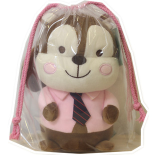 自束口玩具收纳袋熊毛绒公仔透明塑料包装袋子布娃娃熊抽绳束口袋