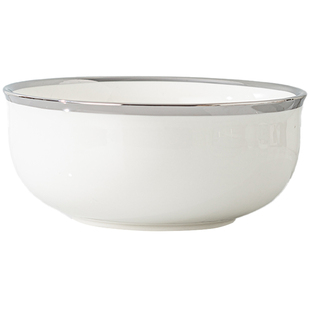 银边高档陶瓷吃饭碗泡面碗汤碗家用菜盘碟子组合简约碗碟餐具碗盘