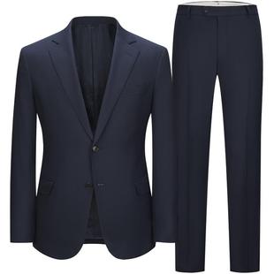 【定制版型】柏品纯羊毛西服套装男士四季商务正装修身结婚礼西装