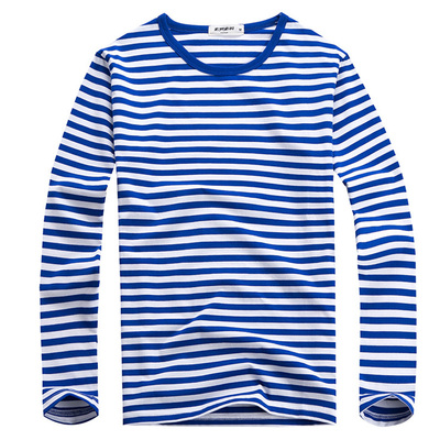 海魂衫长袖t恤男女纯棉情侣条纹
