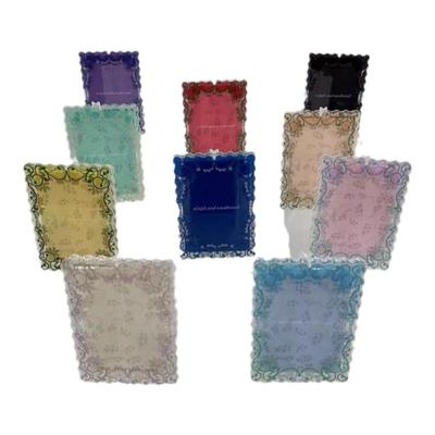 素植亚克力谷美展示架小卡相框明信片立牌摇摇乐吧唧徽章收纳装