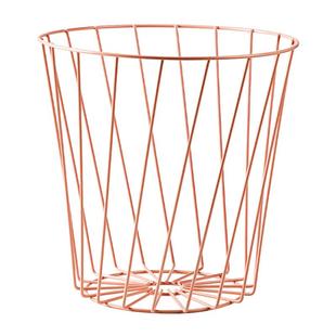 北欧铁艺镂空分类垃圾桶家用干湿分离废纸篓铁丝网客厅收纳垃圾筒