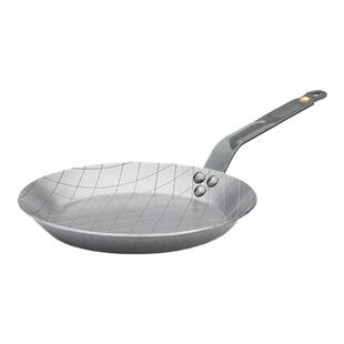 法国进口Debuyer蜂蜡精铁平底锅家用不粘锅无涂层菱纹牛排铁煎锅