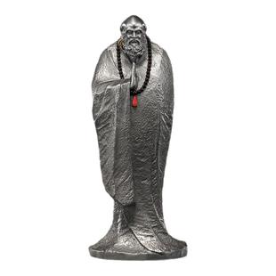 铜师傅《达摩祖师》客厅桌面白铜禅意摆件 家居装饰工艺品