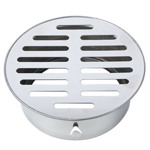 PVC内插简易卫生间304不锈钢过滤网天台地漏户外花园50管帽75/110