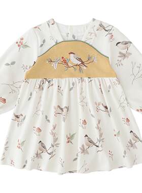 汉宫优品女宝春秋季中国风连衣裙
