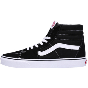 vans高帮黑白经典款情侣帆布女鞋