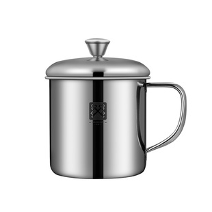 金钥匙口杯316不锈钢带盖水杯茶杯马克杯幼儿园儿童防摔防滑杯子