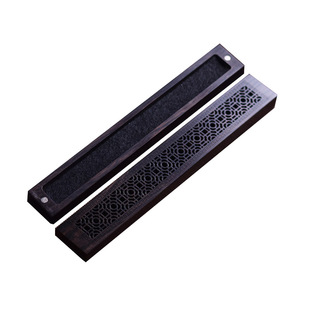 黑檀香插卧香盒紫光檀熏香炉复古沉檀香点香线香炉香托香架网垫