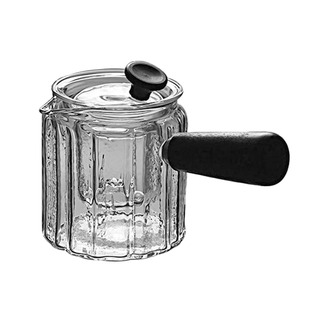 侧把玻璃壶耐热透明泡茶壶煮茶壶梨木木把茶壶加厚过滤花茶养生壶