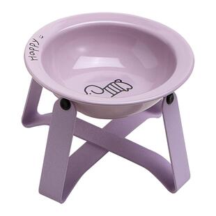 Petdebby猫碗宠物碗韩国BD飞碟陶瓷猫咪罐头吃粮水碗食盆护颈碗架