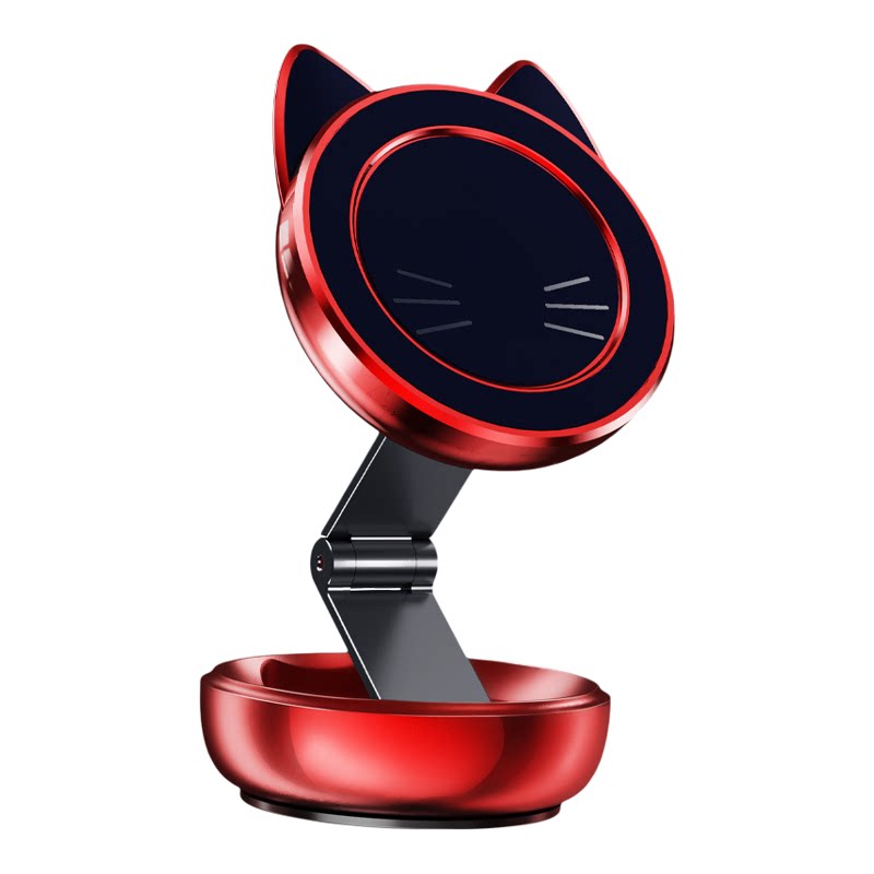 可爱猫咪款车载手机支架360°旋转四轴加固多角度调节不晃不掉