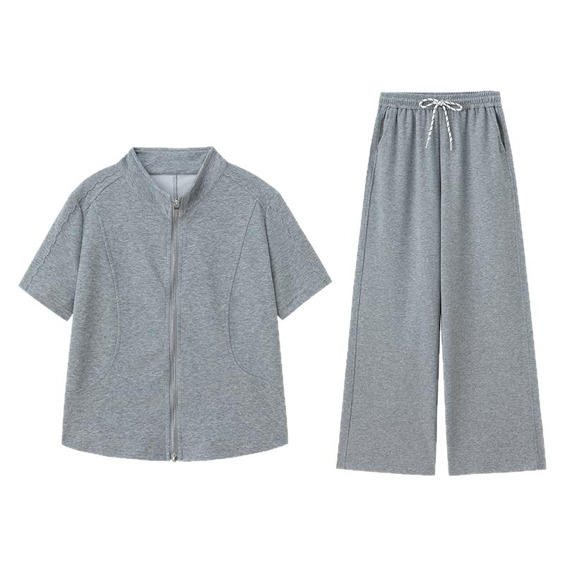 夏季新款时尚休闲运动服两件套潮
