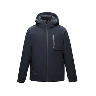 HLA/海澜之家可脱卸帽羽绒服蓬松舒适时尚挺括保暖纯色鸭绒外套男