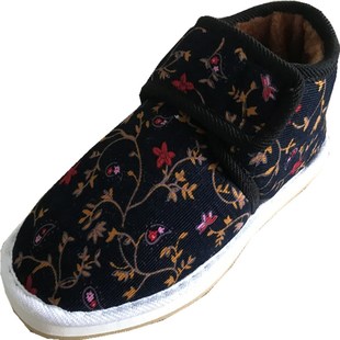 冬季新款手工加厚保暖棉鞋居家牛筋防滑男女工作散步包跟棉布鞋