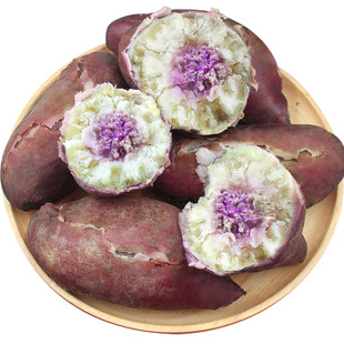 紫薯新鲜冰淇淋红薯番薯花心薯板栗9斤地瓜粉5自种一点红当季香甜