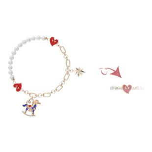 LAZYSURI星运福马二合一磁吸小马手链/戒指女款本命新年马年红色