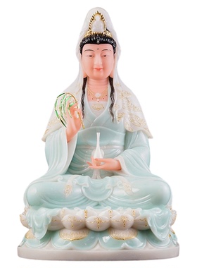 佛像摆件汉白玉观音菩萨