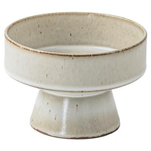 巷子尾〖日式手工果盘〗复古粗陶高脚盘怀旧零食点心托盘过年果盘