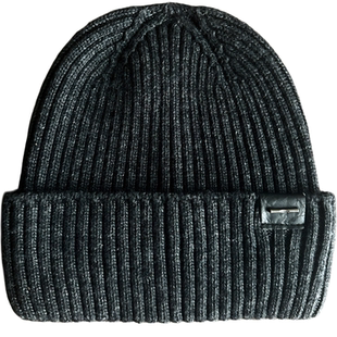 朴实无华的温暖 极简男士小标冷帽不起球纯棉毛线帽冬季保暖防寒