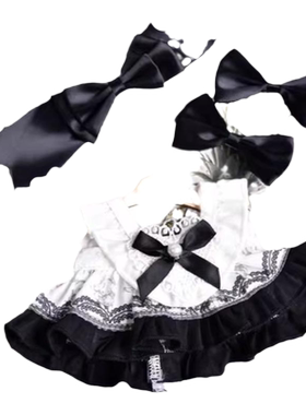 棉花娃娃衣服娃衣20cm玩偶公仔的服装小配件女娃裙子女仆装洛丽塔