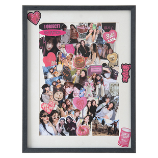 时几初实木相框照片定制diy情侣礼物生日礼品周年纪念手工涂鸦