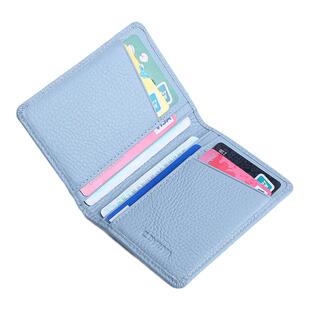 卡包女真皮质感超薄多卡位高档证件位卡套防消磁卡夹驾驶证皮套男