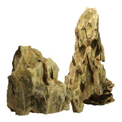 松皮石假山造景鱼缸布景石头水草