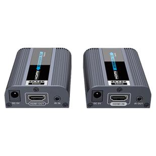 朗强LCN6672 HDMI2.0转网线延长器无压缩零延时4k60hz高清线音视频hdml信号网络延长器带红外回传60米