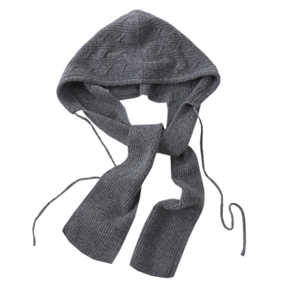 秋冬季羊毛帽子围巾一体