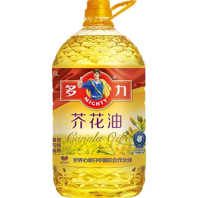 多力芥花油5L物理压榨桶装