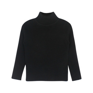 儿童羊毛衫半高领针织衫2025秋冬男女童毛衣纯色百搭套头打底衫潮
