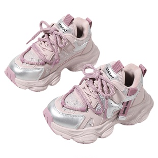 星期六童鞋女童加绒运动鞋2025冬季新款保暖软底老爹鞋女孩棉鞋子